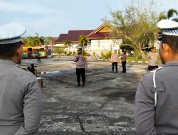 Kabag Ops Polres Siak Pimpin Apel Pengamanan Malam Takbiran, Pastikan Keamanan dan Ketertiban Masyarakat
