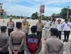 Hari H + 3 Lebaran Idul Dirlantas Polda Riau dan Istansi Terkait Pantau Arus Mudik di Jalinsum