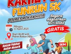 Dalam Upaya Meningkatkan Kesadaran Masyarakat Terhadap Bahaya Kebakaran Hutan Dan Lahan (karhutla), Polres Indragiri Hilir Menggelar Acara Bertajuk KARHUTLA FUN RUN 2025.
