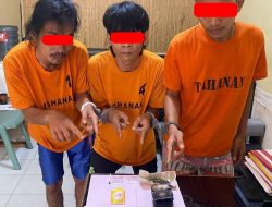 2,09 Gram Shabu, 3,86 Gram Ganja Kering dan 3 Pelaku Berhasil Diamankan Tim Opsnal Polsek Tualang Dalam Penggrebekan Disalah Satu Rumah Pelaku