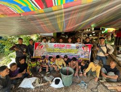10 Orang Diamankan Tim Gabungan Sat Reskrim Polres Solok Selatan Bersama Polsek KPGD Saat Grebek Tambang Ilegal.