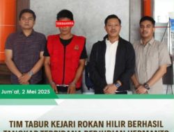 Tim Tabut Kejati Rokan Hilir Berhasil Tangkap Terpidana Perjudian Hermanto Alias Abeng