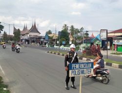 Subdenpom 1/4-1 Payakumbuh Gelar OPS Gaktib/Pekan Disiplin di Wilayah Kodim 0306/50 Kota