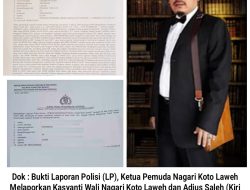 Dr Yudi Krismen Us,SH ,MH : ” Akankah Jhon Firman Pandu Bupati Solok, Memiliki Nyali Terhadap Adius Saleh dan Kasyanti Wali Nagari Yang Telah Dilaporkan ke Polda Sumbar?.”