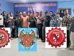 Rapat pengukuhan pengurus Satga Serikat Buruh Lembaga Elektronik Mesin Perisai Pancasila 