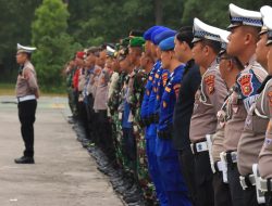 Jelang Pelantikan Bupati dan Wakil Bupati Siak, 417 Personel Gabungan Dikerahkan dalam Apel Pengamanan
