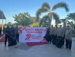 Sambut Hari Bhayangkara Ke -79, Ditreskrimsus Polda Sumbar gelar Bhakti Religi di Mesjid Al-Hakim Padang