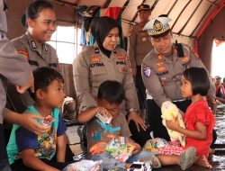 Pulihkan Luka Psikologis Pasca kerusuhan, Polres Siak Gelar Trauma Healing untuk Korban di Tenda Pengungsian PT SSL