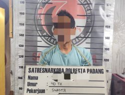 Tim Satuan Reserse Narkoba Polresta Padang Berhasil Mengamankan Seorang Pria Berusia 40 Tahun