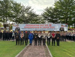 Wakapolda Sumbar Pimpin Upacara HUT Ke-80 RI di Mapolda Sumbar