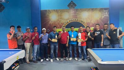 Turnamen Billiard Antar Instansi dan OPD Se Kota Payakumbuh, Serka Rahmadi Raih Semifinal