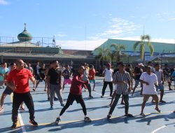 Warga Binaan Antusias Ikuti Senam Bersama di Lapas Kelas IIA Pekanbaru