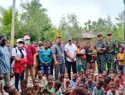 Pos Fayit Satgas Yonif 123/Rajawali Gelar Imunisasi Massal Bersama Distrik dan Puskes Fayit di Distrik Fayit, Kabupaten Asmat