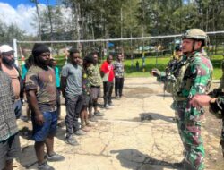 Gelora Semangat HUT TNI Ke-80, Satgas Yonif 700/WYC Gelar Piala Pangkogabwilhan III Warnai Tanah Papua