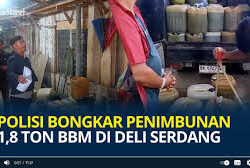 Polda Sumut Bongkar Penimbunan 1,8 Ton Solar Subsidi di Deli Serdang