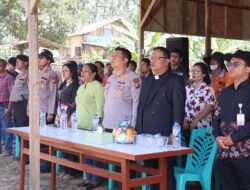 Kapolres Pelalawan melaksanaan penanaman Pohon / Green Policing di lokasi Gereja HKBP Maduma