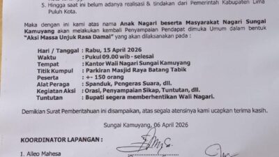 LHP Terbit! Wali Nagari Ogah Mundur, Anak Nagari Demo