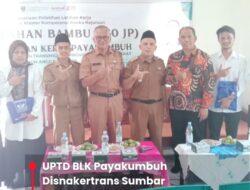 Pokir Anggota DPRD Sumbar, UPTD BLK Payakumbuh Disnakertrans Sumbar Buka Pelatihan Pengolahan Bambu (160) JP