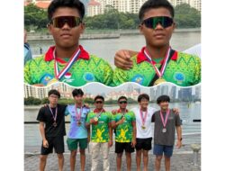SMA Olahraga Pekanbaru Riau Ukir Prestasi Internasional di Singapore, Aslim S.Pd Bangga Atlet Dayung SKO Riau Raih Emas