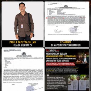 Kasus Ahmadi Bergulir di Polresta Pekanbaru, Kuasa Hukum ZN: Jangan Bangun Opini yang Menyesatkan Publik!