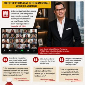 Gleh Adakan Zoom Meeting Terjadwal Direktur Pemasaran Gleh Imam Somali Mengisi Langsung